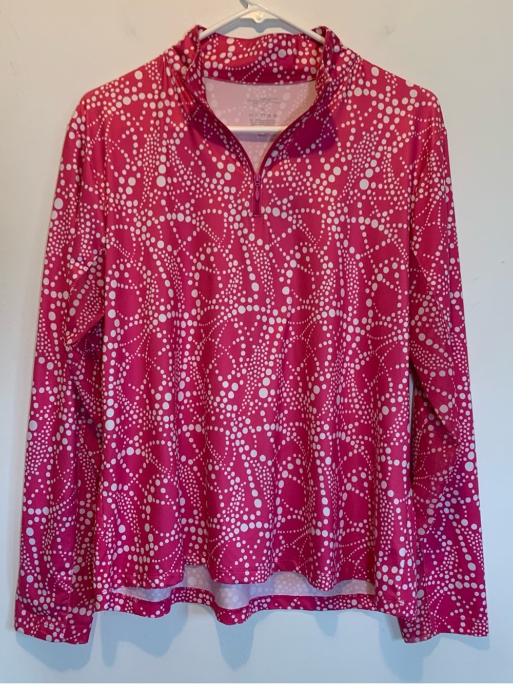 X by Gottex Long Sleeve 1/4 Zip Sun Shirt Golf Tennis